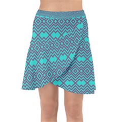Abstract Chevron Zigzag Pattern Wrap Front Skirt by danenraven
