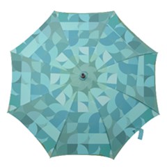 Geometric Ocean   Hook Handle Umbrella (large) by ConteMonfreyShop