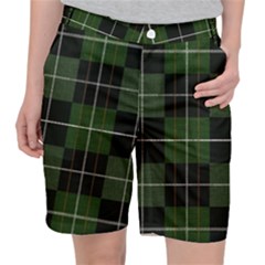 Modern Green Plaid Pocket Shorts by ConteMonfrey