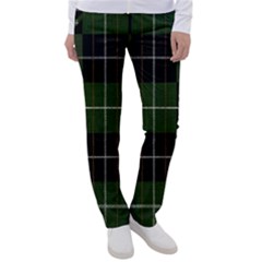 Modern Green Plaid Women s Casual Pants by ConteMonfrey