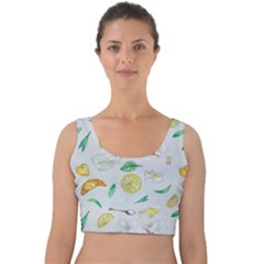 Tea Drinking Welding Tea Bag Velvet Crop Top by Wegoenart