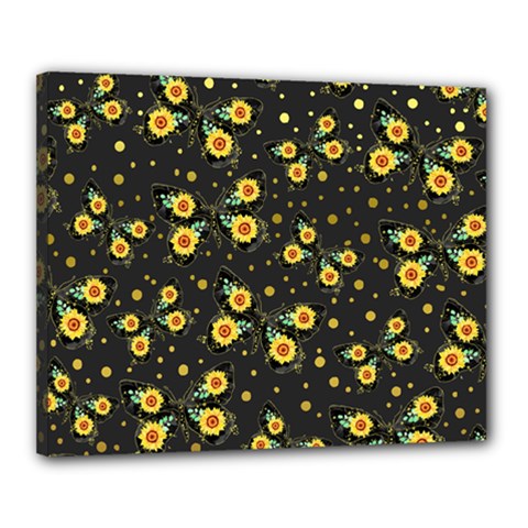 Nature Pattern Texture Flower Wing Canvas 20  X 16  (stretched) by Wegoenart