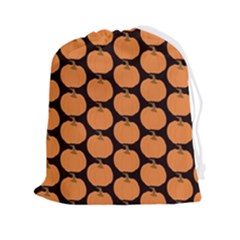 Black And Orange Pumpkin Drawstring Pouch (2xl) by ConteMonfrey
