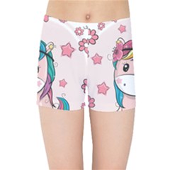 Cartoon Unicorn Fantasy Kids  Sports Shorts by Jancukart