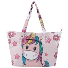 Cartoon Unicorn Fantasy Full Print Shoulder Bag by Jancukart