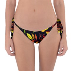 Pumpkin Fall Autumn Pattern Reversible Bikini Bottom by Wegoenart