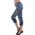 Internet Planet Drink Computer Lightweight Velour Capri Leggings  View3