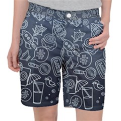 Internet Planet Drink Computer Pocket Shorts by Wegoenart