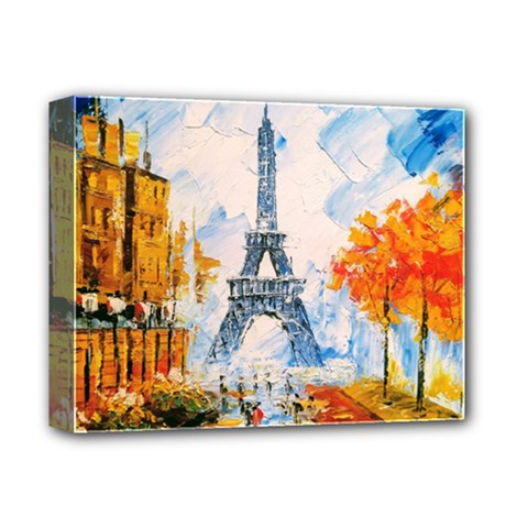 Eiffel Tower Landmark Architecture  Artistic Deluxe Canvas 14  X 11  (stretched) by danenraven