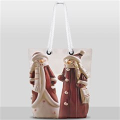 Christmas Figures 3 Full Print Rope Handle Tote (small) by artworkshop
