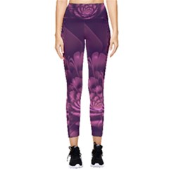 Fractal Blossom Flower Bloom Pocket Leggings 