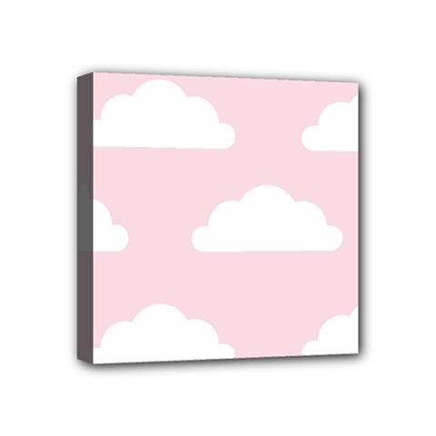 Clouds Pink Pattern   Mini Canvas 4  X 4  (stretched) by ConteMonfrey