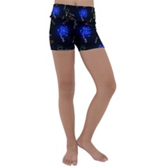 Formula Background Pattern Texture Design Kids  Lightweight Velour Yoga Shorts by Ravend