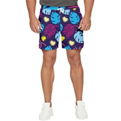 Leaves Patternwallpaper Foliage Men s Runner Shorts by Ravend