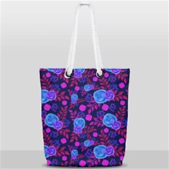 Illustration Background Wallpaper Full Print Rope Handle Tote (small)