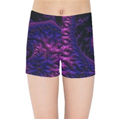 Fractal Mandelbrot Abstract Background Pattern Kids  Sports Shorts by danenraven