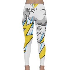 Storm Thunder Lightning Light Flash Cloud Classic Yoga Leggings by danenraven