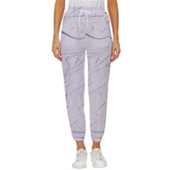 Marble Background Marble Pattern Cropped Drawstring Pants by Ravend