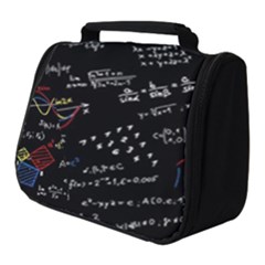 Black Background Text Overlay  Mathematics Formula Full Print Travel Pouch (small) by danenraven
