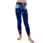 The Police Box Tardis Time Travel Device Used Doctor Who Kids  Lightweight Velour Leggings