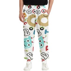 Seamless Pattern Vector With Funny Robot Cartoon Men s Elastic Waist Pants by Wegoenart