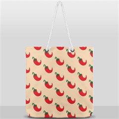 Small Mini Peppers Pink Full Print Rope Handle Tote (large) by ConteMonfrey