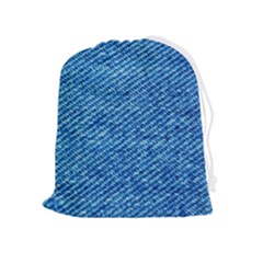 Blue Denim  Drawstring Pouch (xl) by ConteMonfrey
