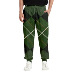 Modern Green Plaid Men s Elastic Waist Pants by ConteMonfrey