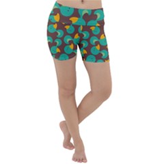 Vector-illustration-seamless-pattern-with-cartoon-duck Lightweight Velour Yoga Shorts by Wegoenart