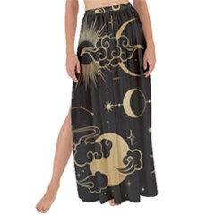 Asian-set-with-clouds-moon-sun-stars-vector-collection-oriental-chinese-japanese-korean-style Maxi Chiffon Tie-up Sarong by Wegoenart