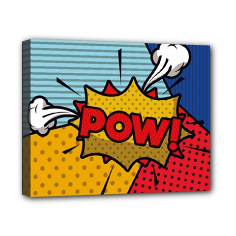 Pow Word Pop Art Style Expression Vector Canvas 10  X 8  (stretched) by Wegoenart