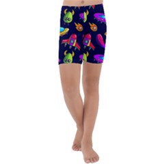 Space Pattern Kids  Lightweight Velour Capri Yoga Leggings