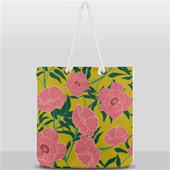 Pink Flower Seamless Pattern Full Print Rope Handle Tote (large) by Wegoenart