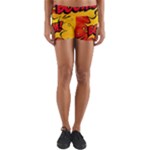 Explosion Boom Pop Art Style Yoga Shorts