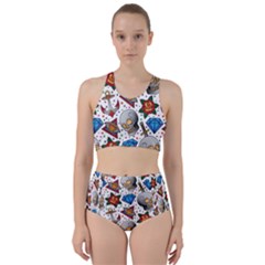 Full Color Flash Tattoo Patterns Racer Back Bikini Set by Wegoenart