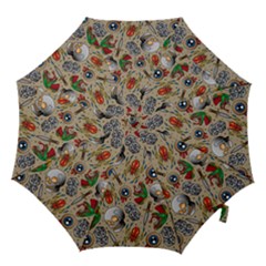 Tattoo Pattern Hook Handle Umbrellas (large) by Wegoenart