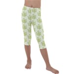 Autumn Leaves Kids  Lightweight Velour Capri Leggings 