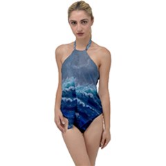 Waves Sea Sky Wave Go With The Flow One Piece Swimsuit