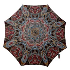 Stitched Swirls Hook Handle Umbrellas (large) by kaleidomarblingart