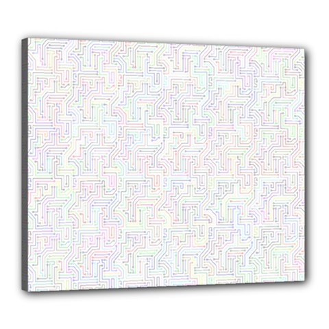 Computer Cyber Circuitry Circuits Electronic Canvas 24  X 20  (stretched) by Jancukart