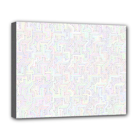 Computer Cyber Circuitry Circuits Electronic Deluxe Canvas 20  X 16  (stretched) by Jancukart