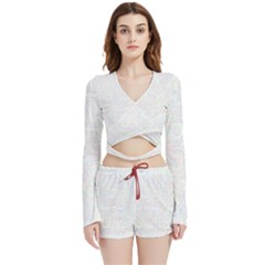 Computer Cyber Circuitry Circuits Electronic Velvet Wrap Crop Top And Shorts Set by Jancukart