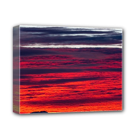 Morning Glow Dawn Sky Clouds Deluxe Canvas 14  X 11  (stretched)