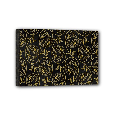 Classy Golden Leaves   Mini Canvas 6  X 4  (stretched) by ConteMonfrey