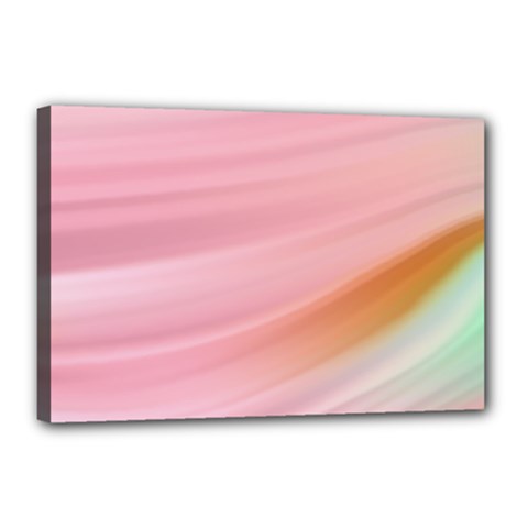 Gradient Ice Cream Pink Green Canvas 18  X 12  (stretched) by ConteMonfrey