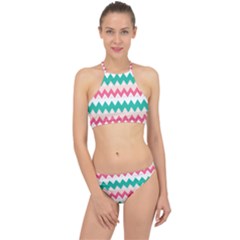 Zigzag Pattern Racer Front Bikini Set by Jancukart