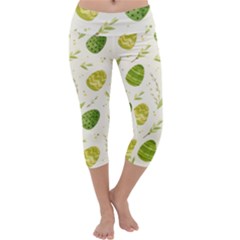 Easter Green Eggs  Capri Yoga Leggings by ConteMonfrey