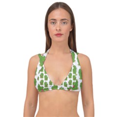 Kermit The Frog Pattern Double Strap Halter Bikini Top by Valentinaart