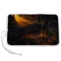 Sunset Forest Fall Sunbeams Nature Pen Storage Case (l) by danenraven