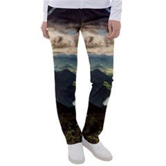 Mountains Sky Clouds Sunset Peak Overlook River Women s Casual Pants by danenraven